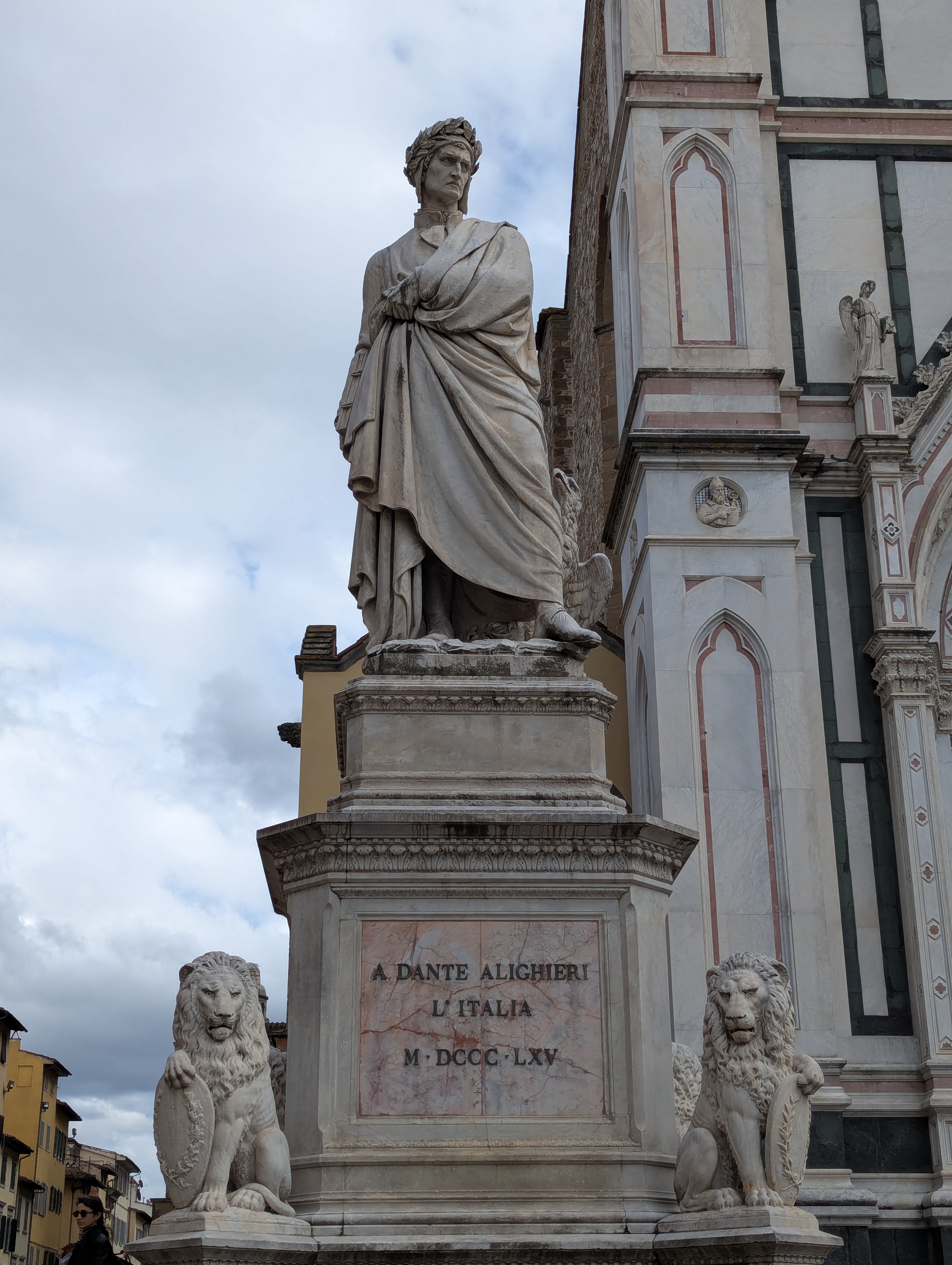 Statue of Dante outside Santa Croce