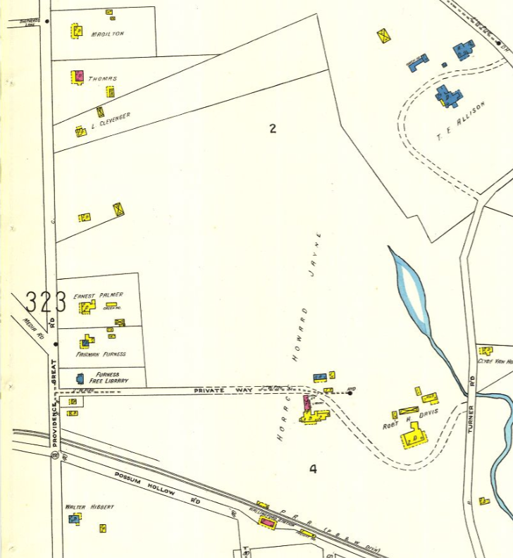 Penn State scan of the 1925 Sanborn Map for Heatherwold